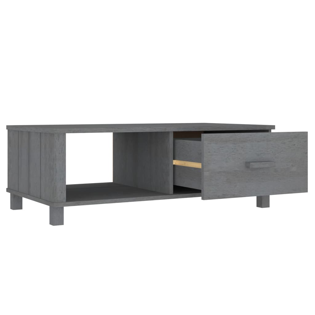 Mesa de centro HAMAR 100x55x35 cm pinho maciço cinza-escuro