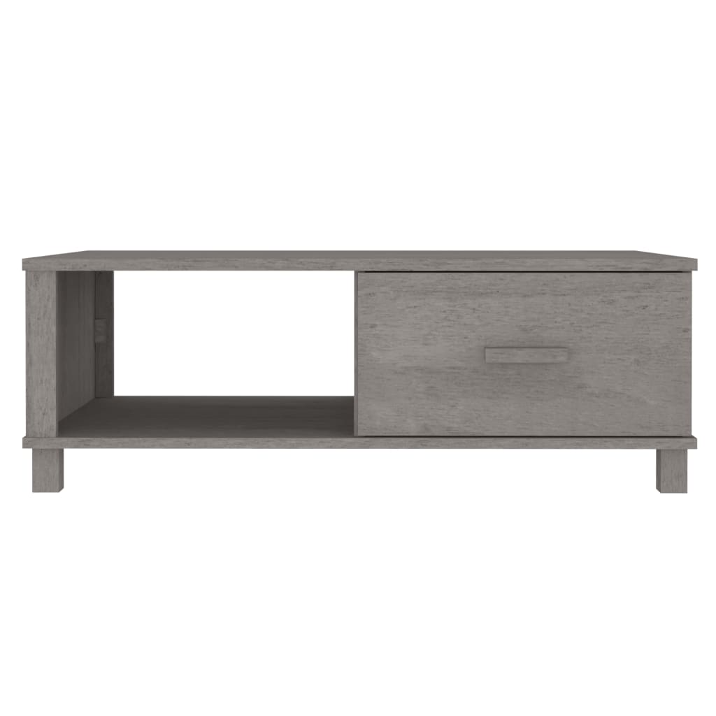 Mesa de centro HAMAR 100x55x35 cm pinho maciço cinza-claro