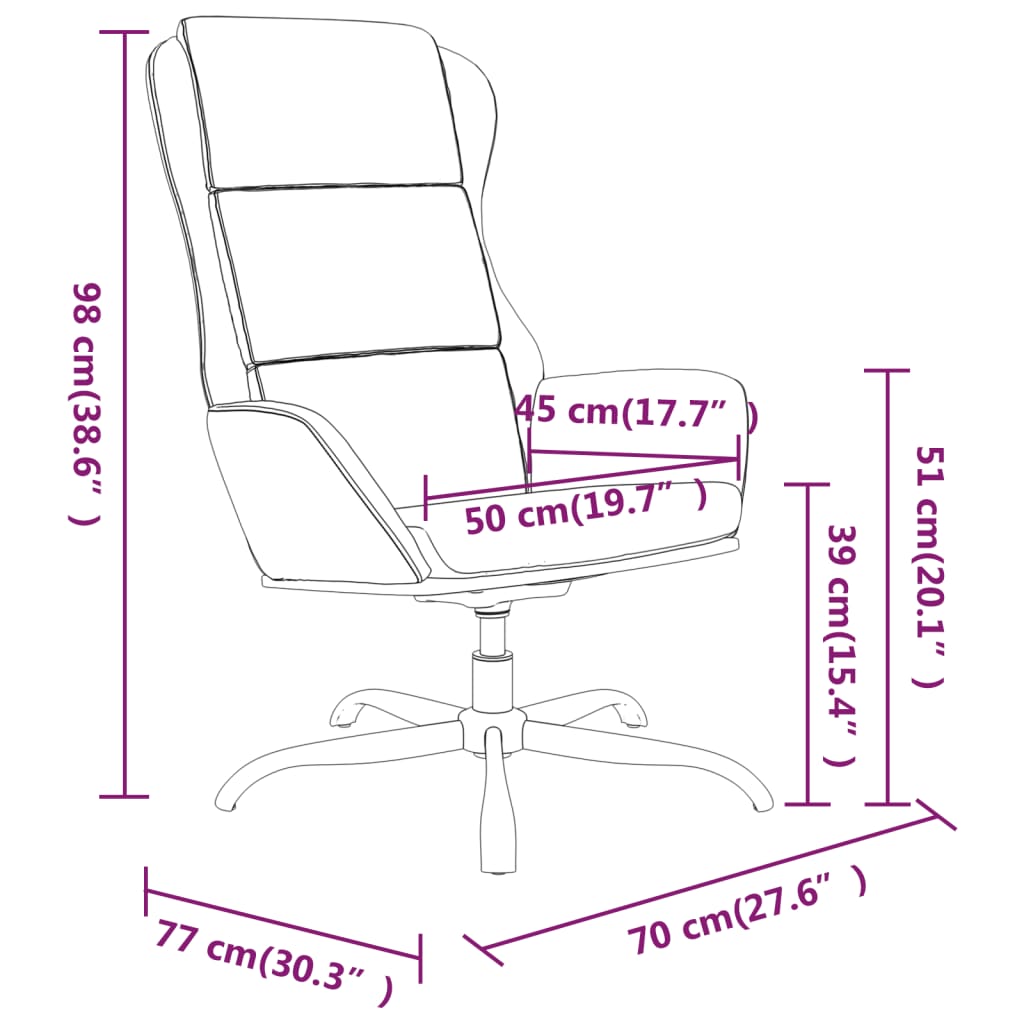 Cadeira de descanso com banco p/ pés microfibra cinza-escuro