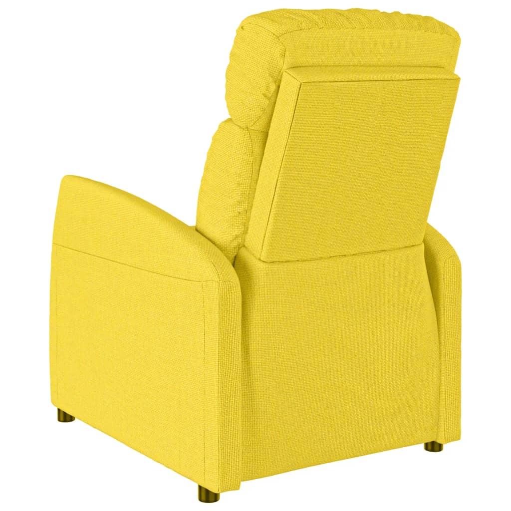 Poltrona elevatória tecido amarelo-claro