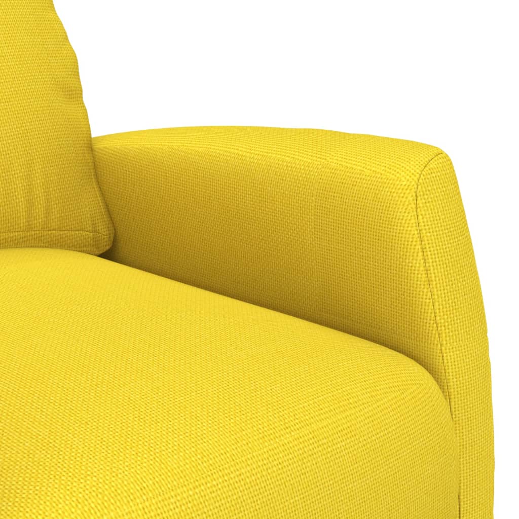 Poltrona elevatória tecido amarelo-claro