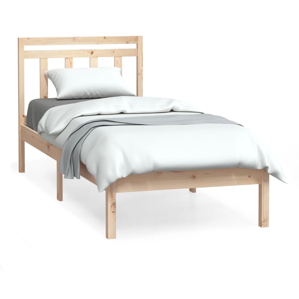 Estrutura de cama pequena solteiro 75x190 cm madeira maciça