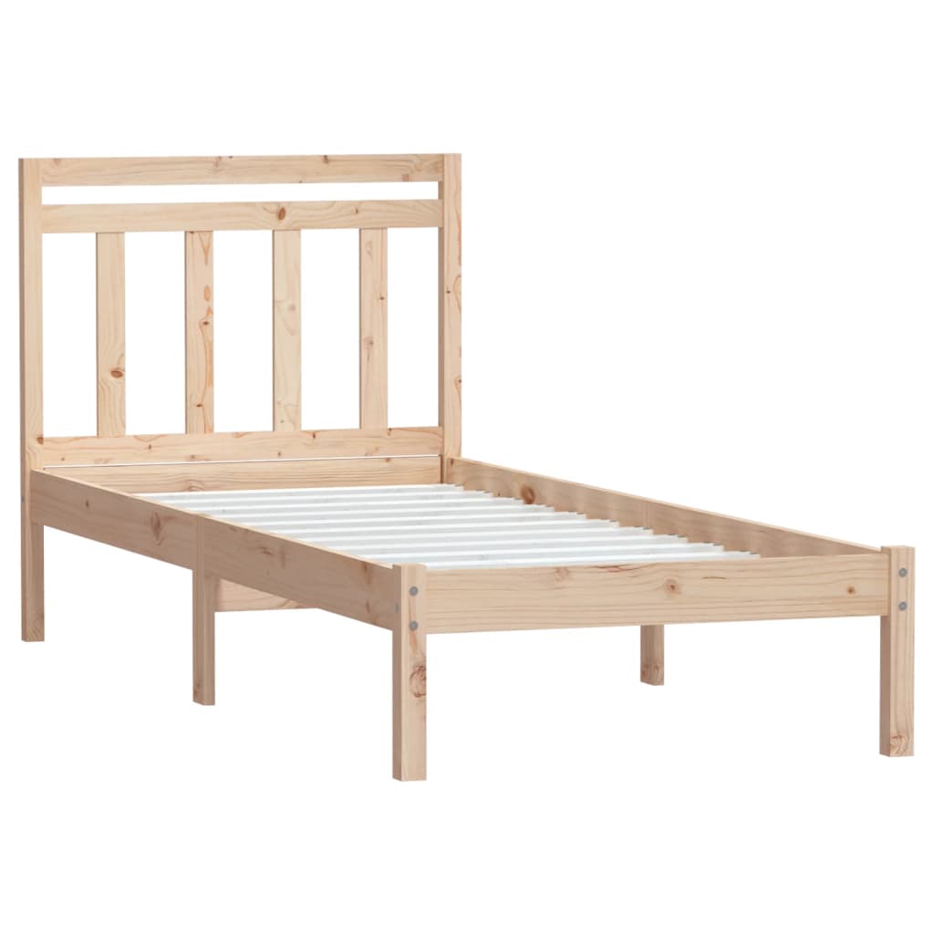 Estrutura de cama pequena solteiro 75x190 cm madeira maciça