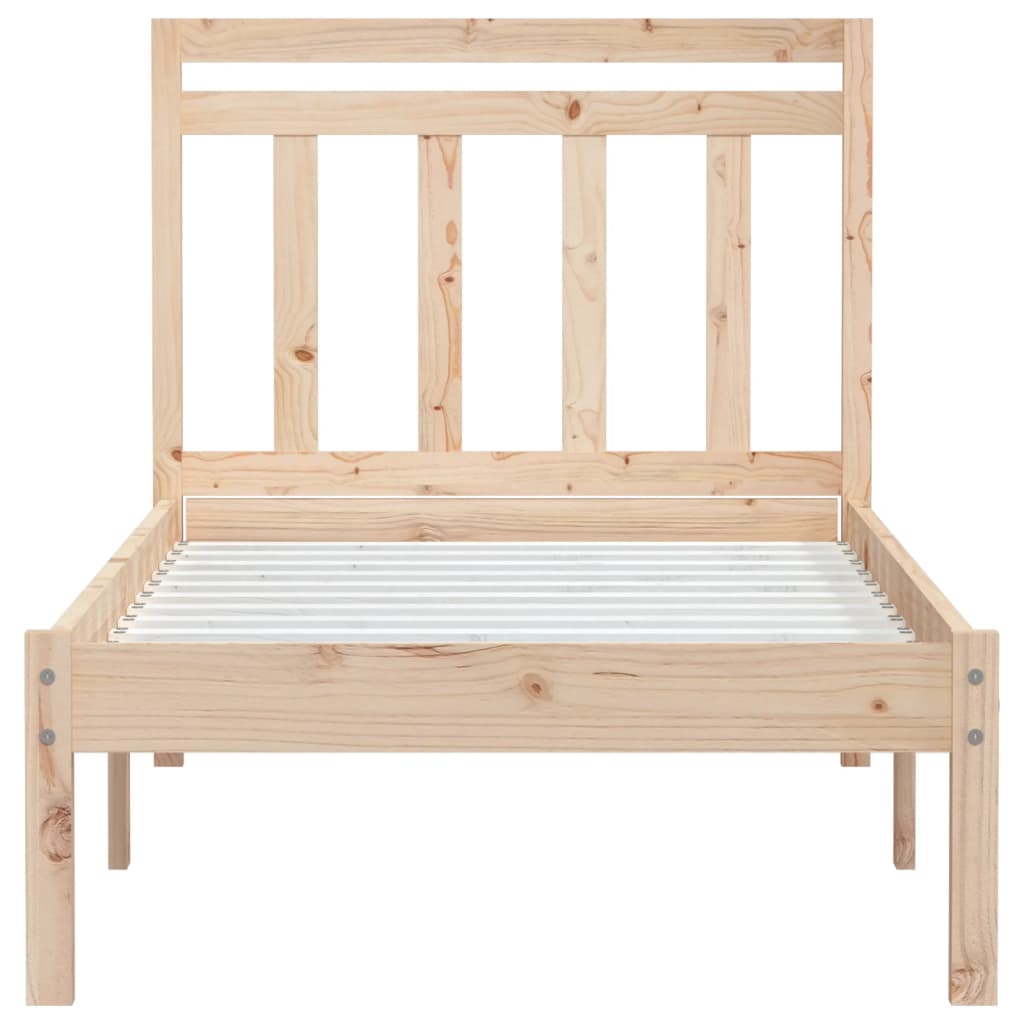 Estrutura de cama pequena solteiro 75x190 cm madeira maciça