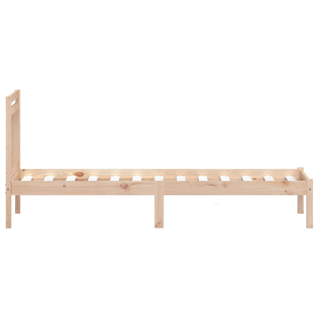 Estrutura de cama pequena solteiro 75x190 cm madeira maciça