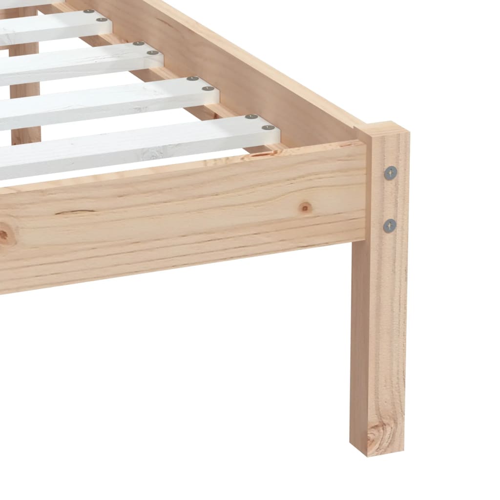 Estrutura de cama pequena solteiro 75x190 cm madeira maciça