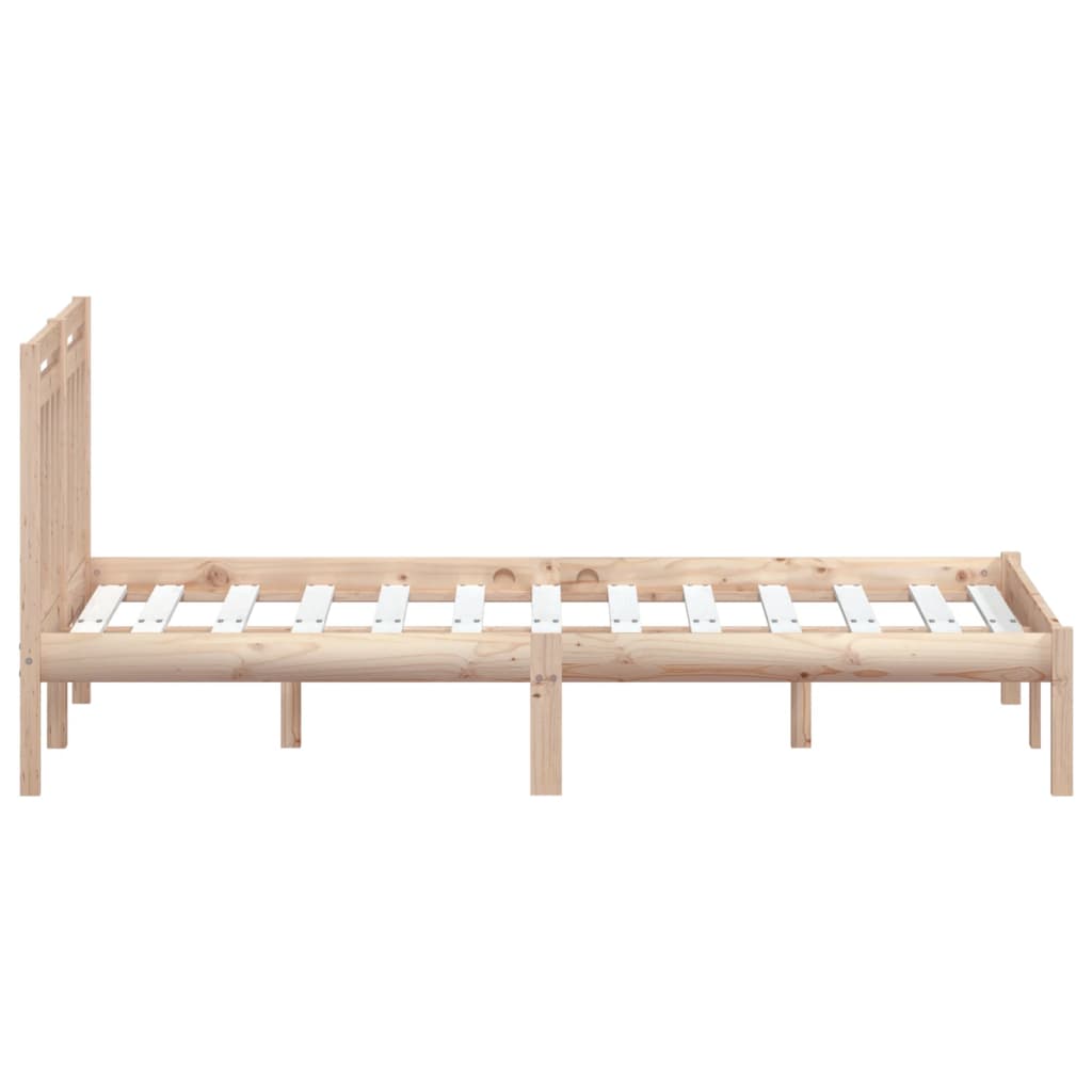 Estrutura de cama casal 135x190 cm madeira maciça