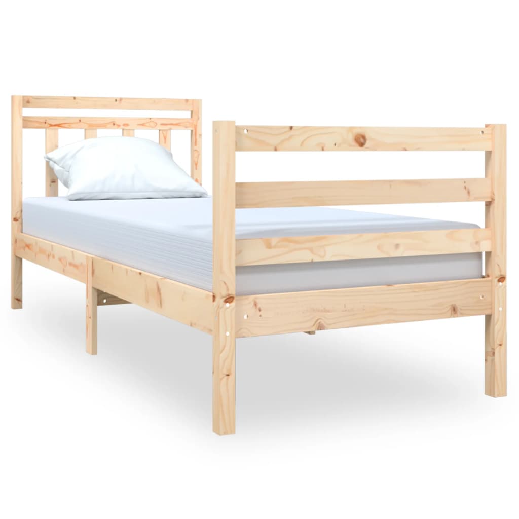 Estrutura de cama pequena solteiro 75x190 cm madeira maciça