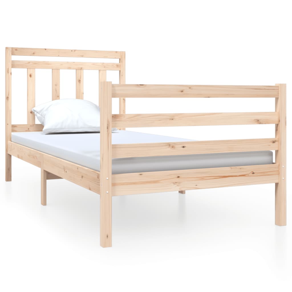 Estrutura de cama solteiro 90x190 cm madeira maciça