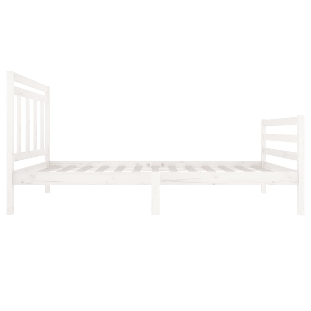 Estrutura de cama 90x200 cm madeira maciça branco