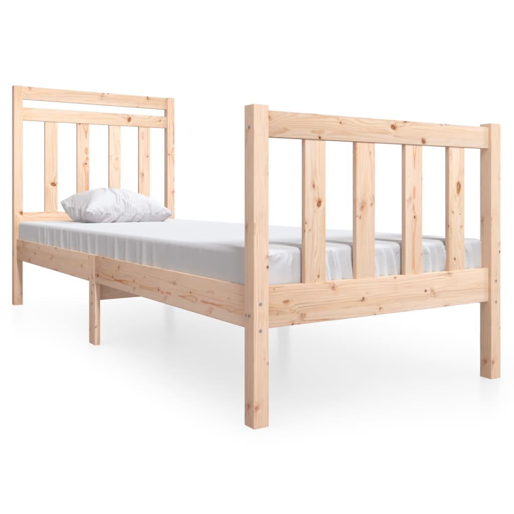 Estrutura de cama pequena solteiro 75x190 cm madeira maciça