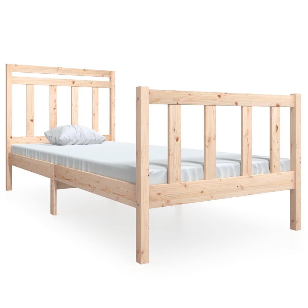 Estrutura de cama solteiro 90x190 cm madeira maciça