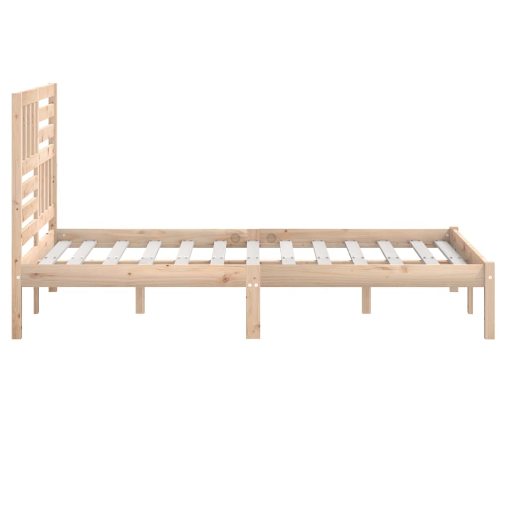 Estrutura de cama de casal pequena 120x190 cm pinho maciço