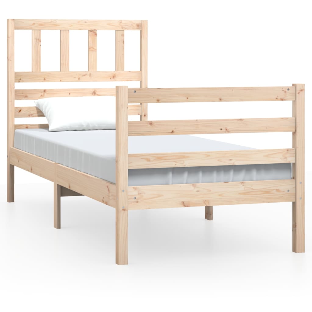 Estrutura de cama pequena solteiro 75x190 cm madeira maciça