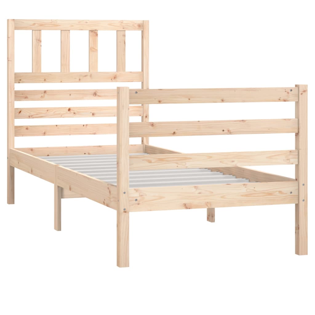 Estrutura de cama pequena solteiro 75x190 cm madeira maciça