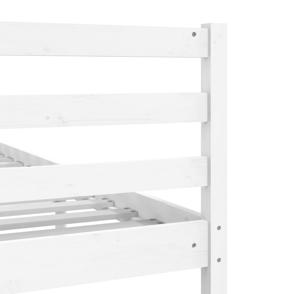 Estrutura de cama solteiro 90x190 cm madeira maciça branco