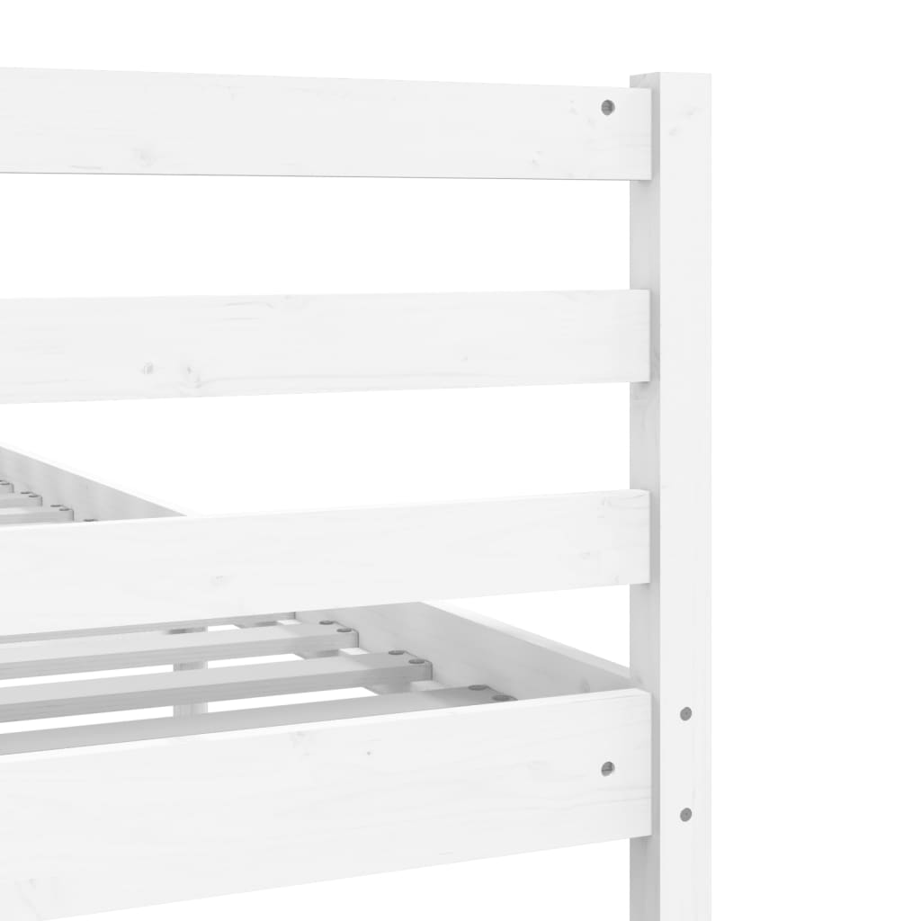 Estrutura de cama 90x200 cm madeira maciça branco