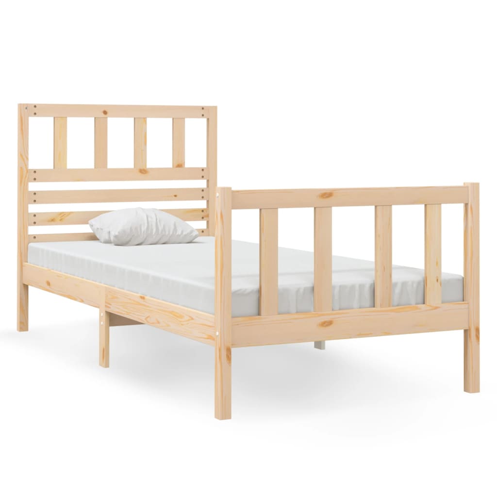 Estrutura de cama pequena solteiro 75x190 cm madeira maciça