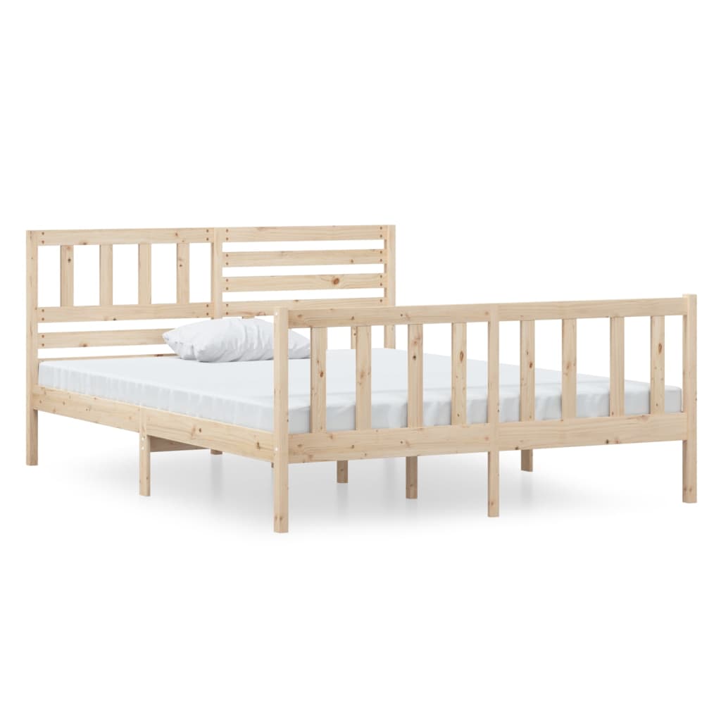 Estrutura de cama pequena casal 120x190 cm pinho maciço