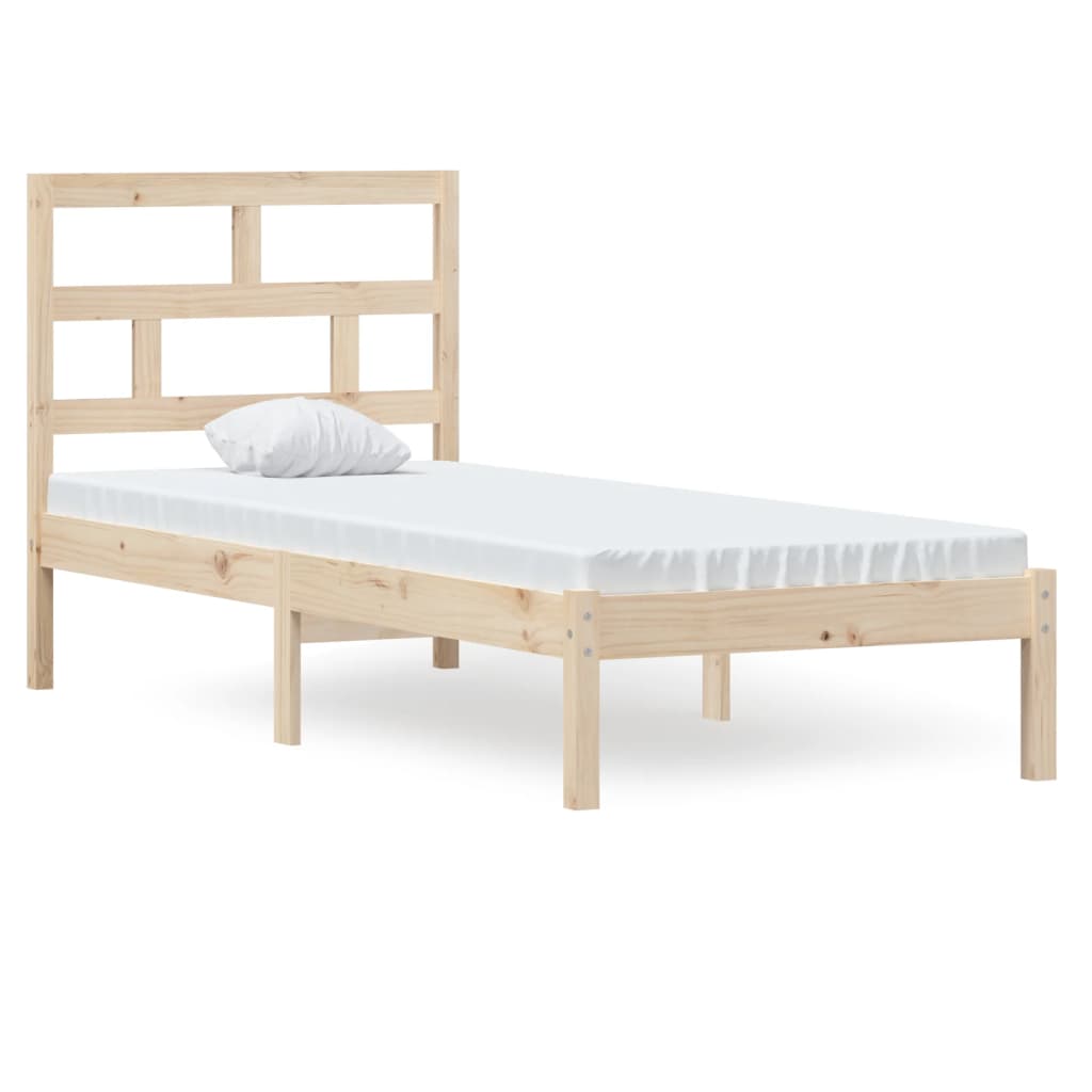 Estrutura de cama pequena solteiro 75x190 cm madeira maciça