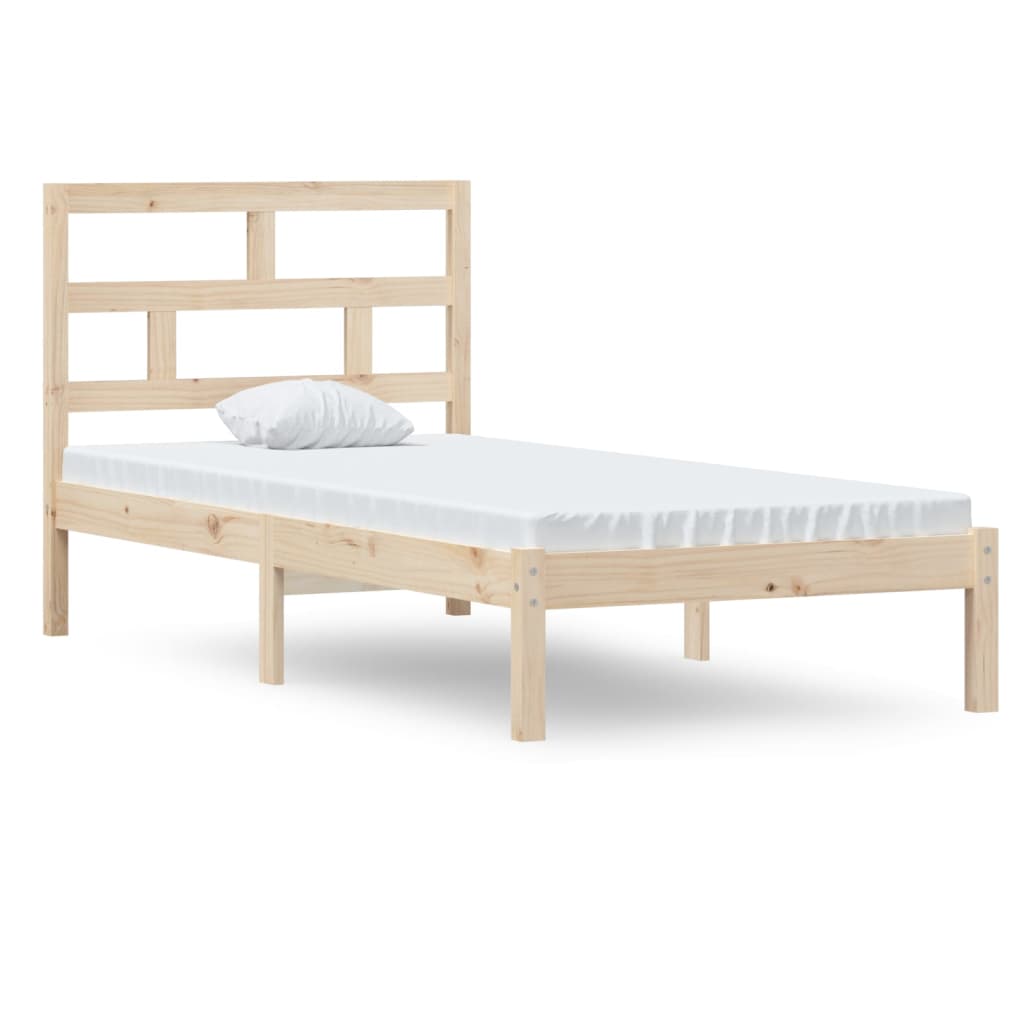 Estrutura de cama solteiro 90x190 cm madeira maciça