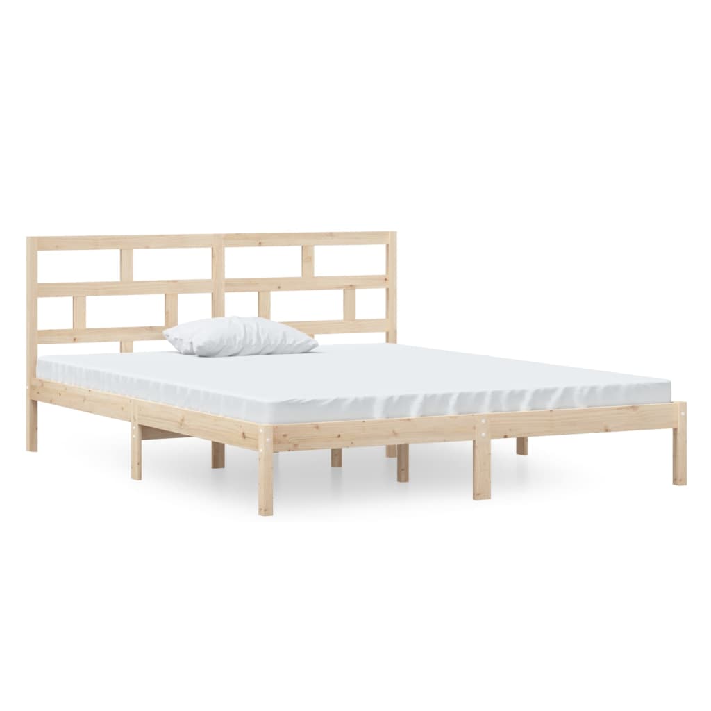 Estrutura de cama pequena casal 120x190 cm pinho maciço