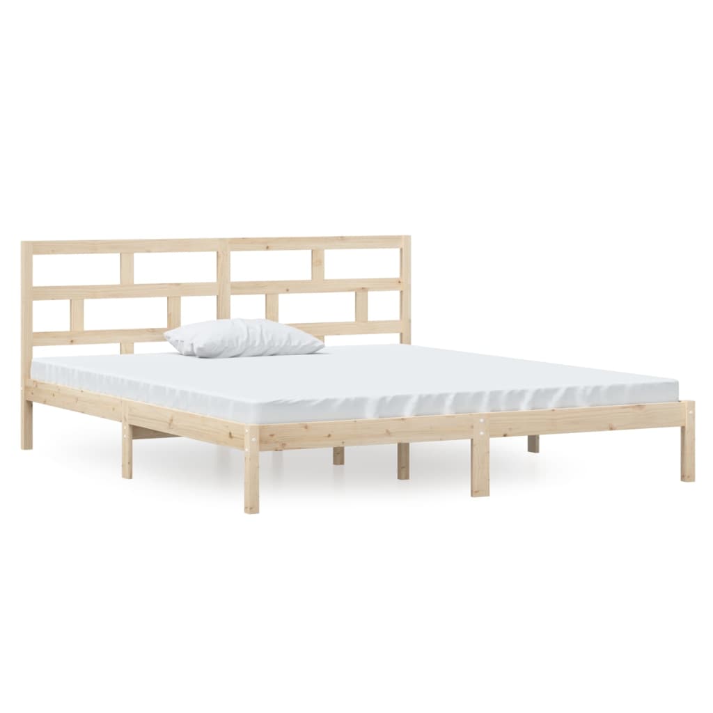 Estrutura de cama casal 135x190 cm madeira maciça