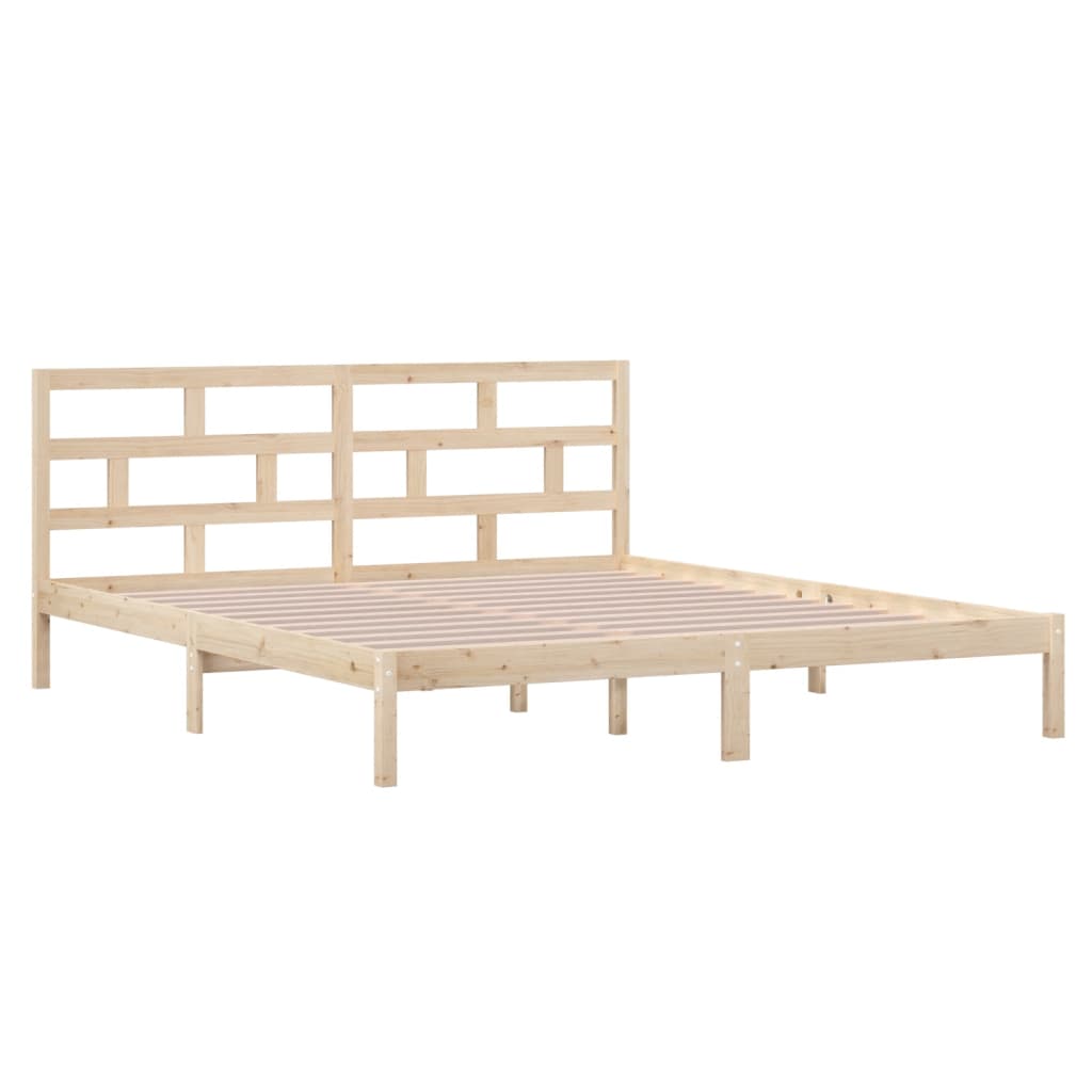 Estrutura de cama casal 135x190 cm madeira maciça