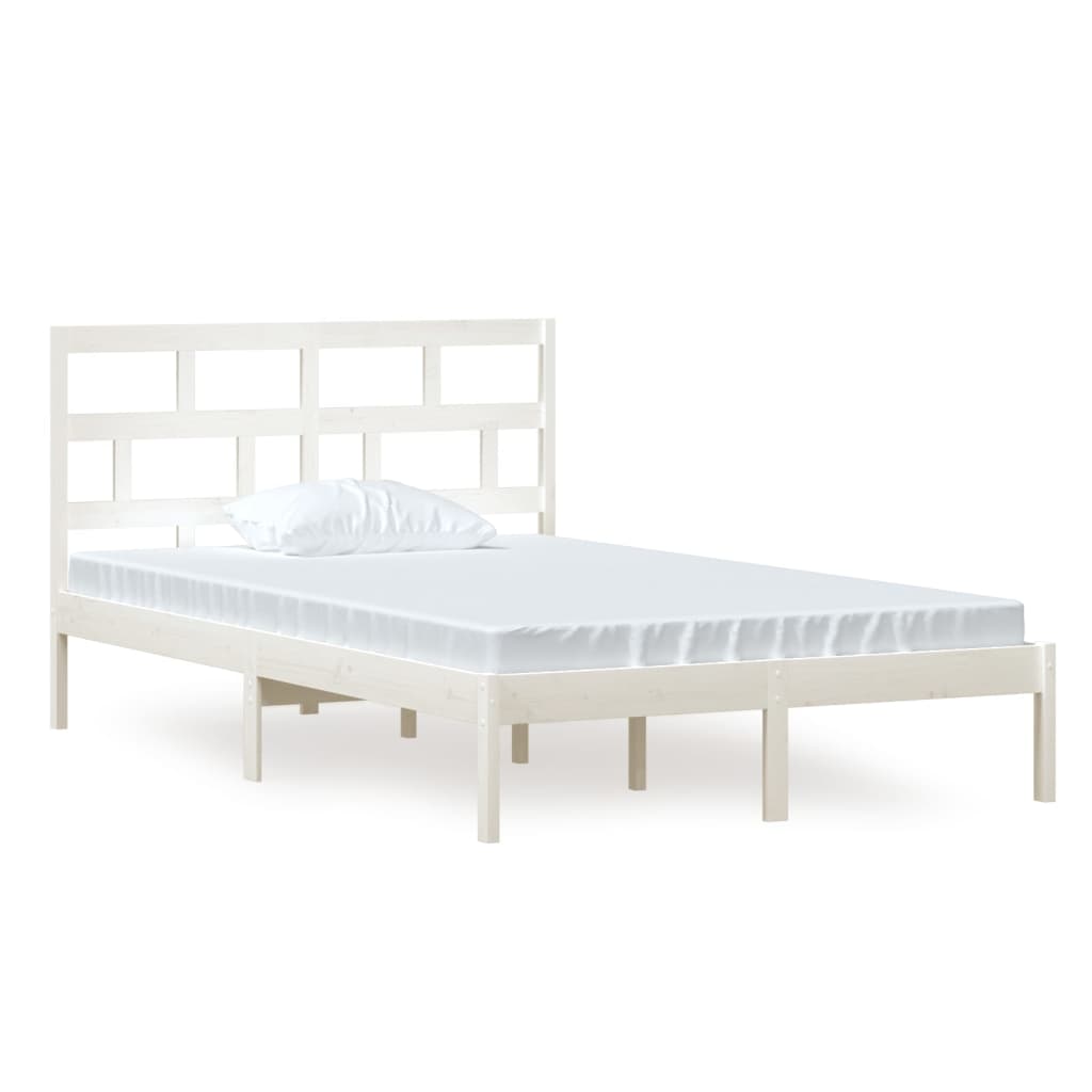 Estrutura de cama 120x200 cm pinho maciço branco