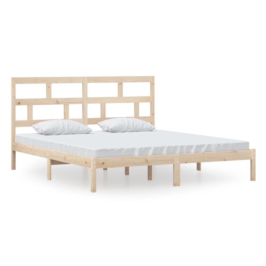 Estrutura de cama 180x200 cm super king madeira maciça