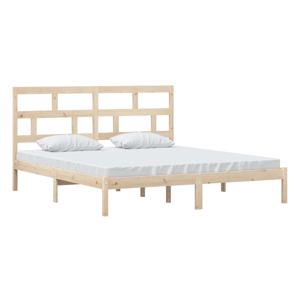 Estrutura de cama 180x200 cm super king madeira maciça