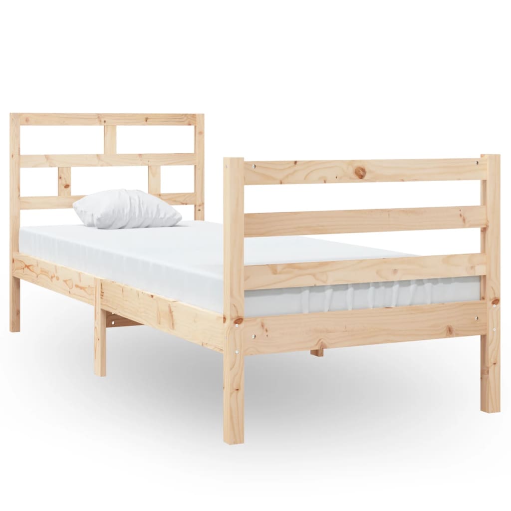 Estrutura de cama pequena solteiro 75x190 cm madeira maciça