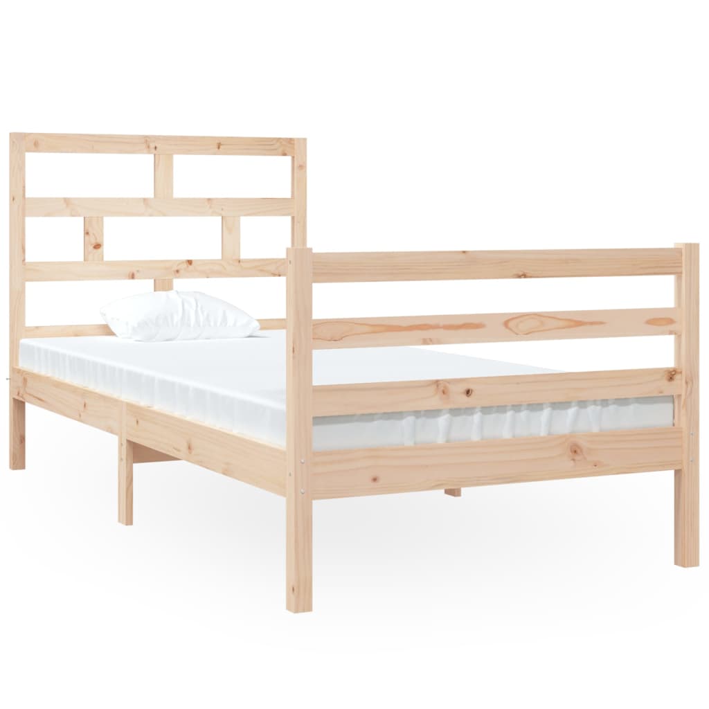 Estrutura de cama solteiro 90x190 cm madeira maciça