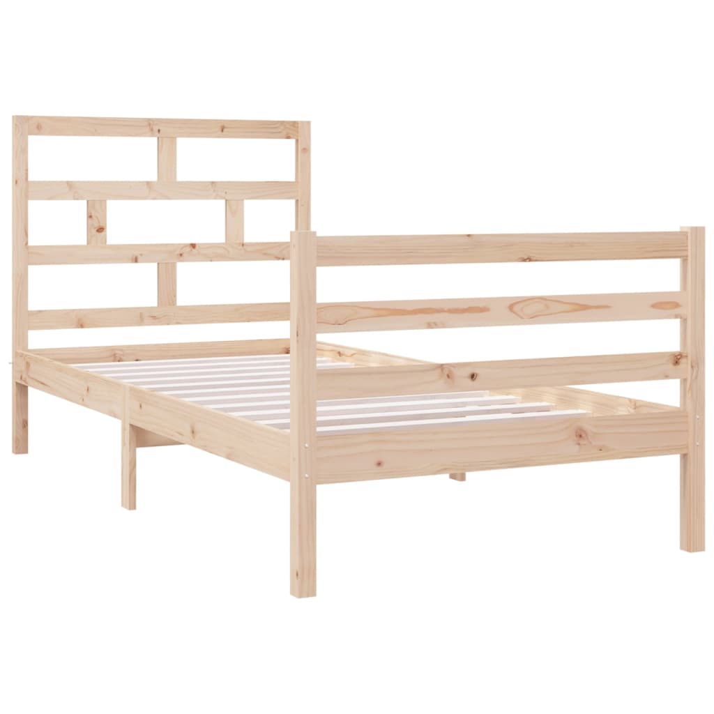 Estrutura de cama solteiro 90x190 cm madeira maciça