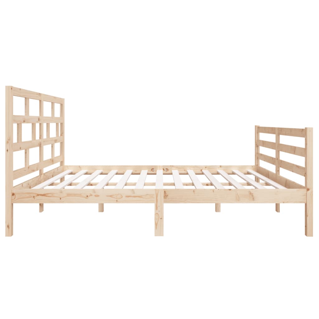 Estrutura de cama casal 135x190 cm madeira maciça