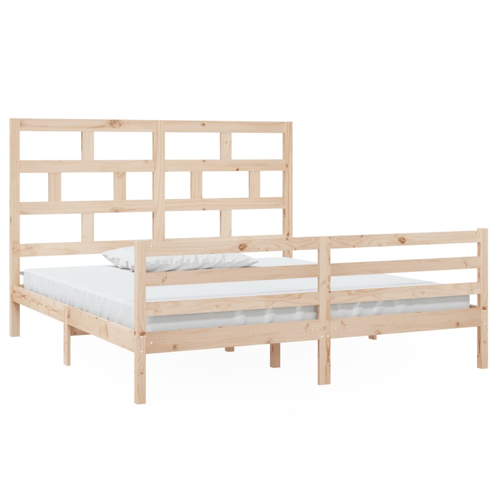 Estrutura de cama super king 180x200 cm madeira maciça