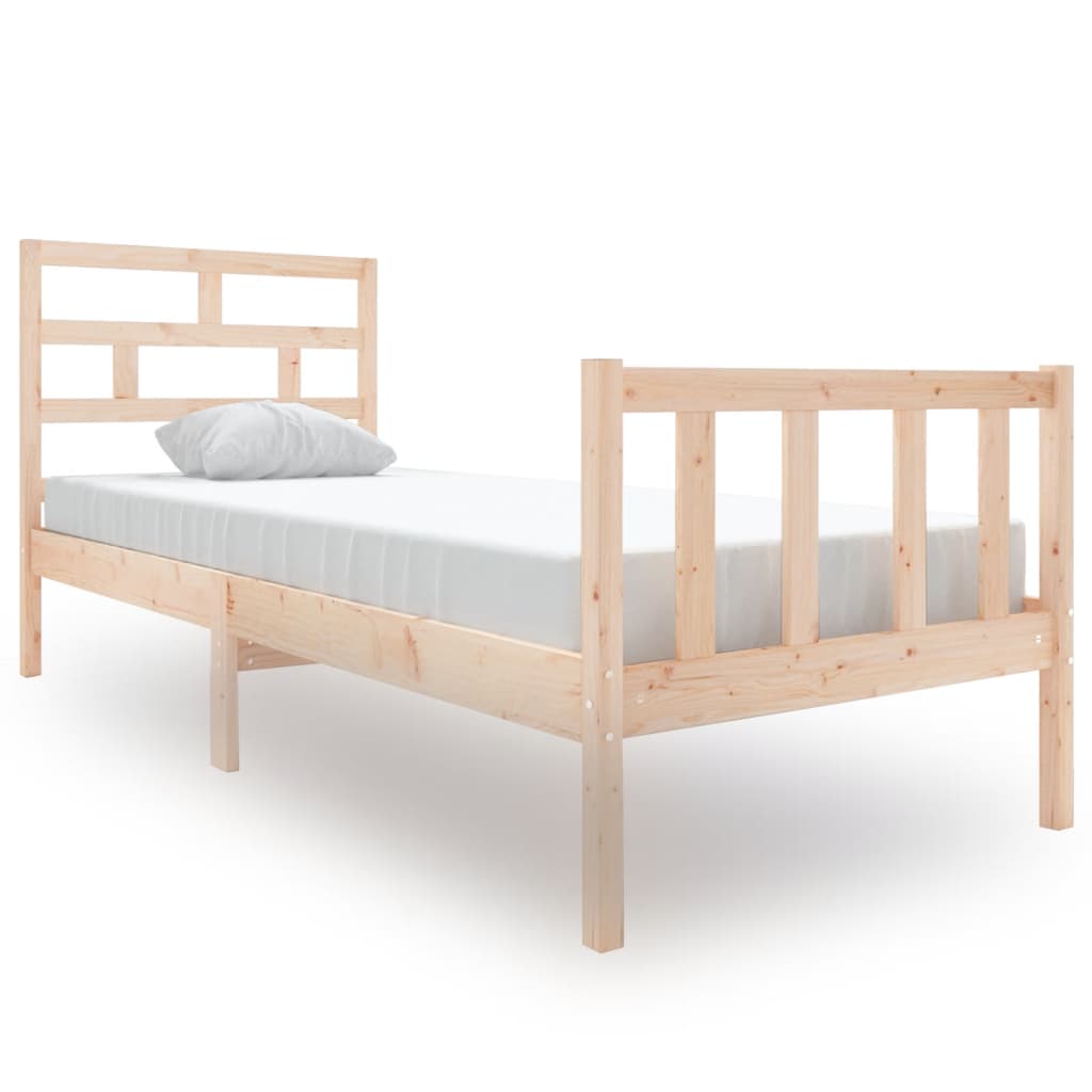 Estrutura de cama pequena solteiro 75x190 cm pinho maciço