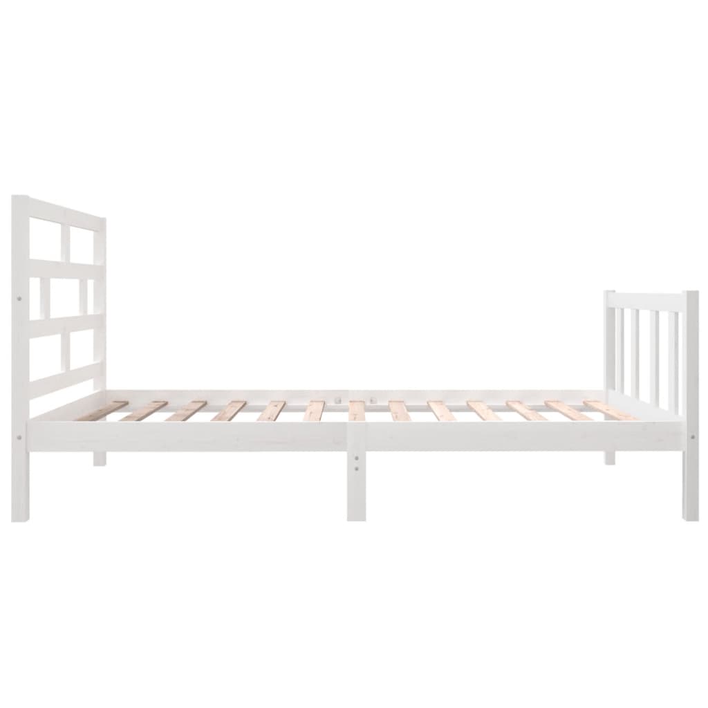 Estrutura de cama 90x200 cm madeira de pinho maciça branco