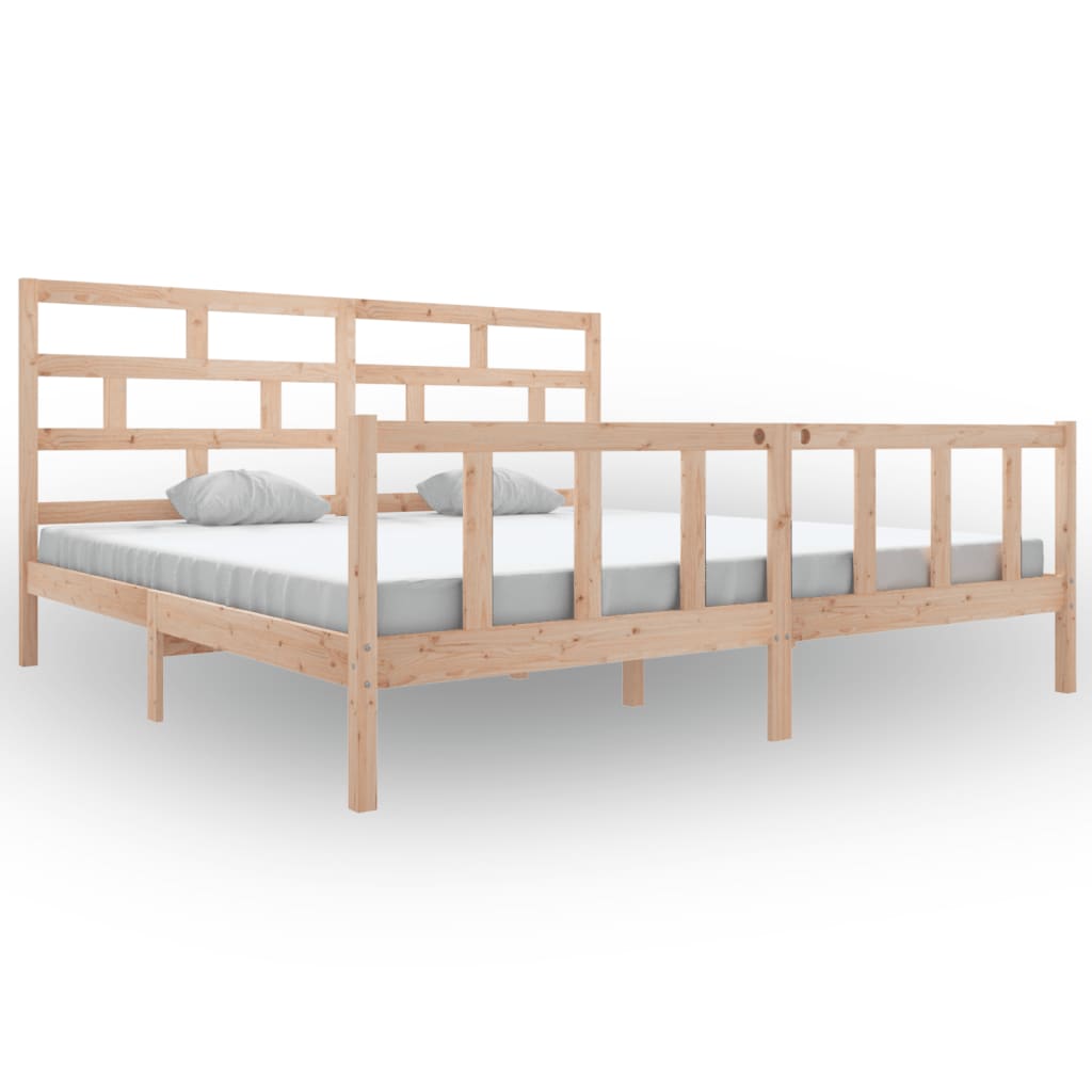 Estrutura de cama super king 180x200 cm pinho maciço