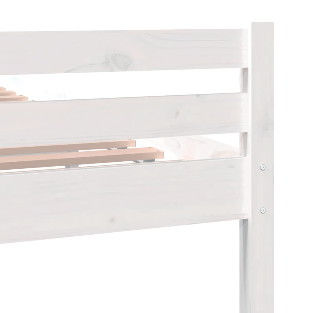 Estrutura cama pequena solteiro 75x190 cm madeira maciça branco