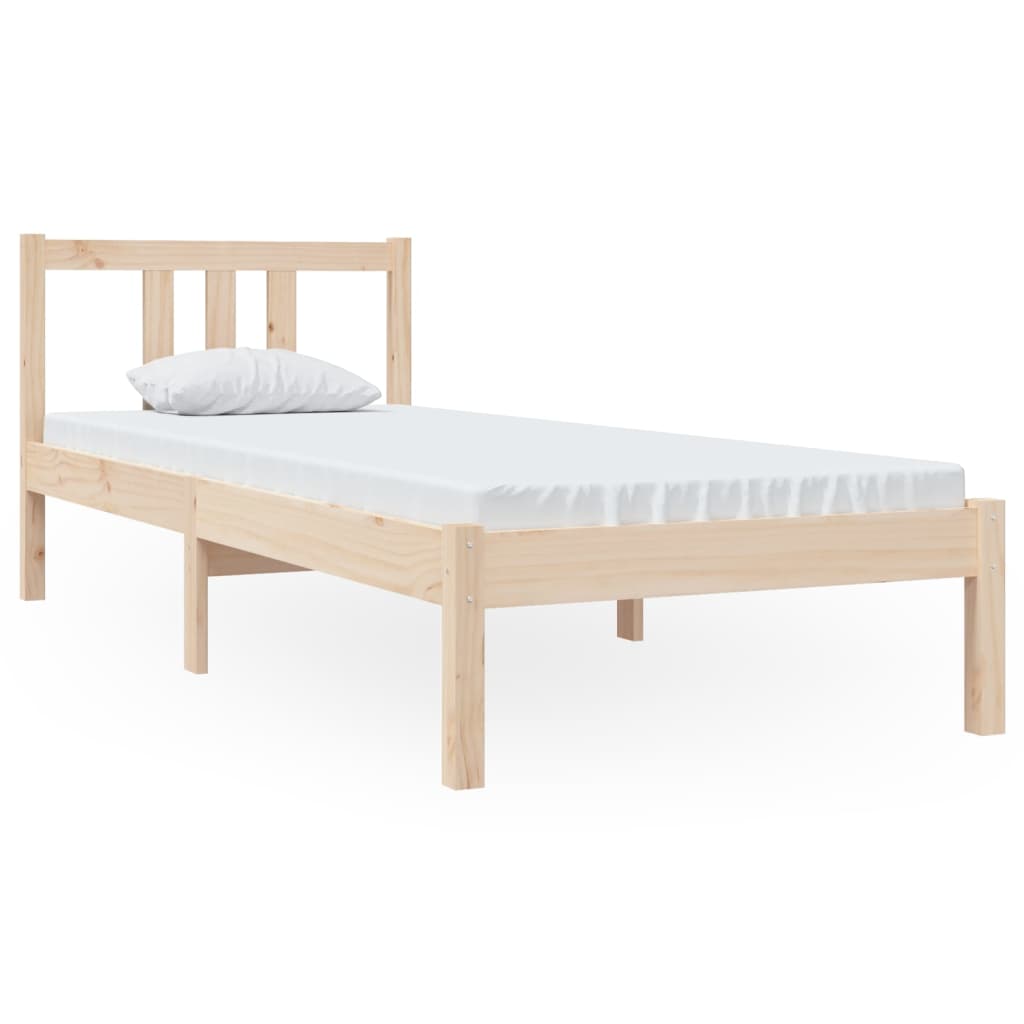 Estrutura de cama pequena solteiro 75x190 cm madeira maciça