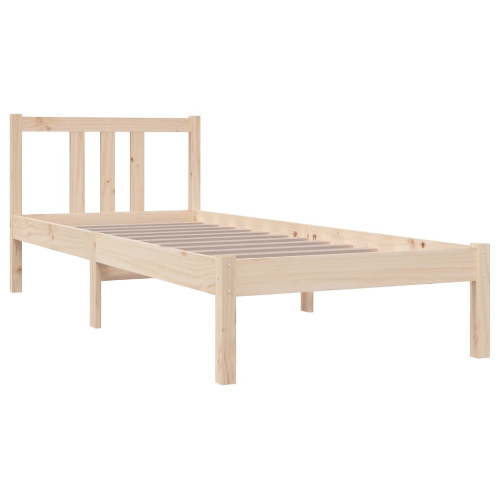 Estrutura de cama pequena solteiro 75x190 cm madeira maciça