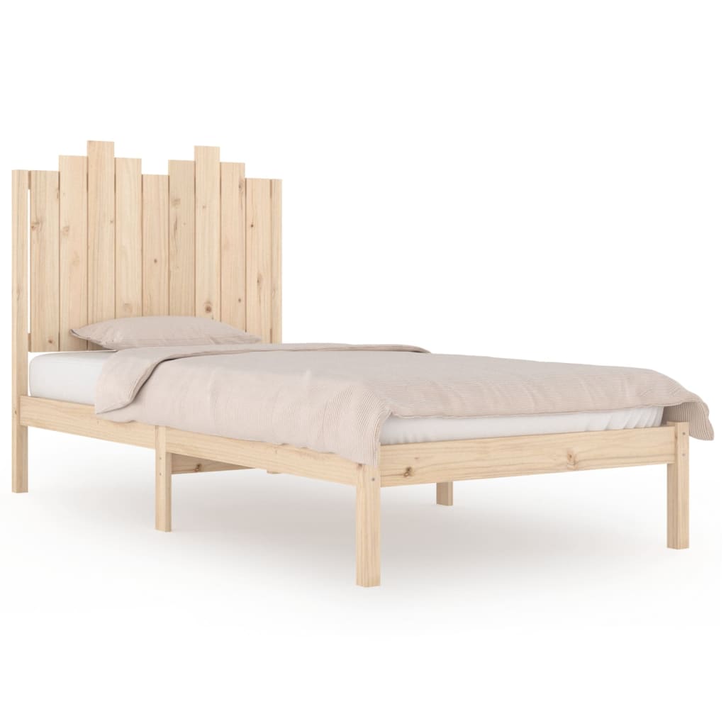 Estrutura de cama pequena solteiro 2FT6 75x190 cm pinho maciço