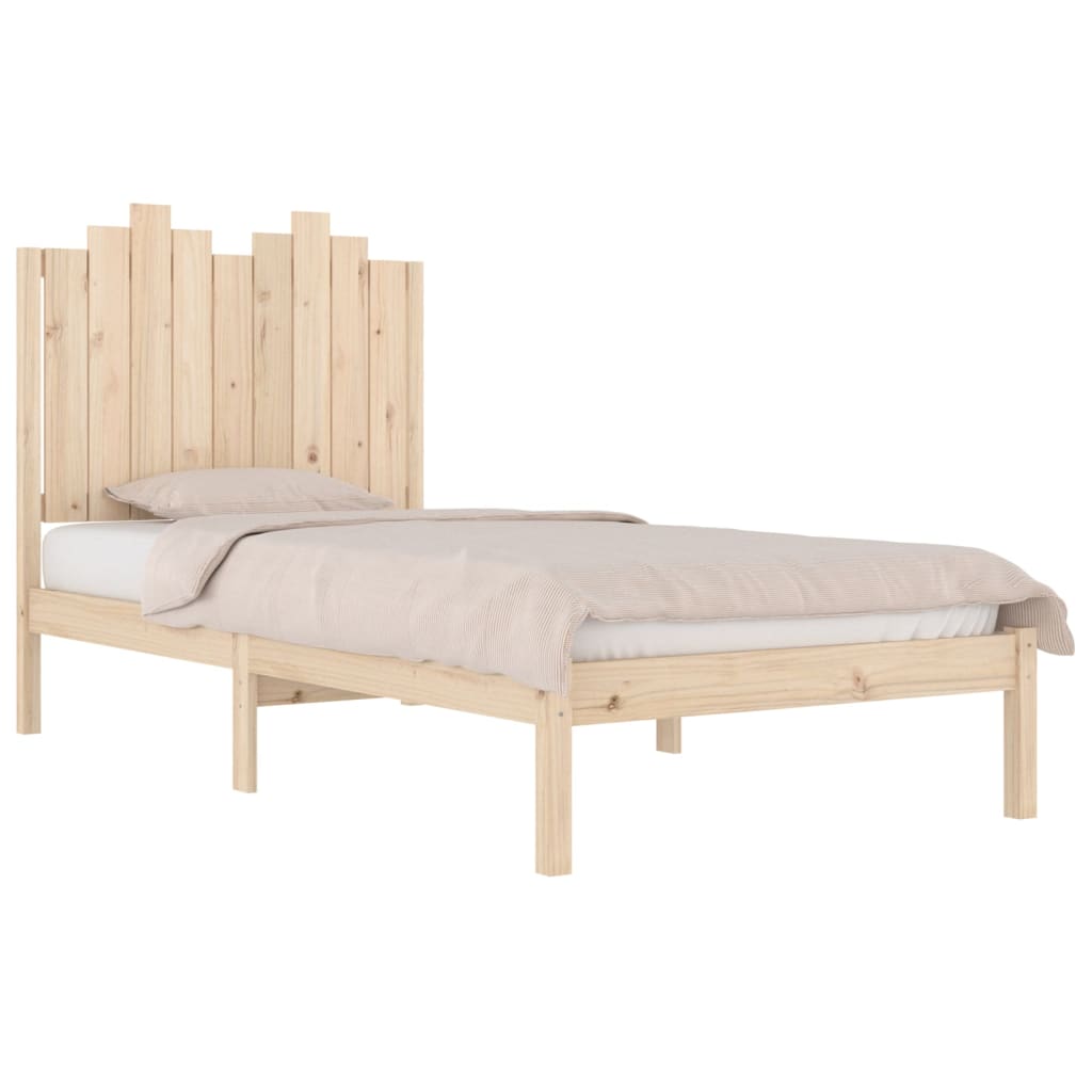 Estrutura de cama pequena solteiro 2FT6 75x190 cm pinho maciço