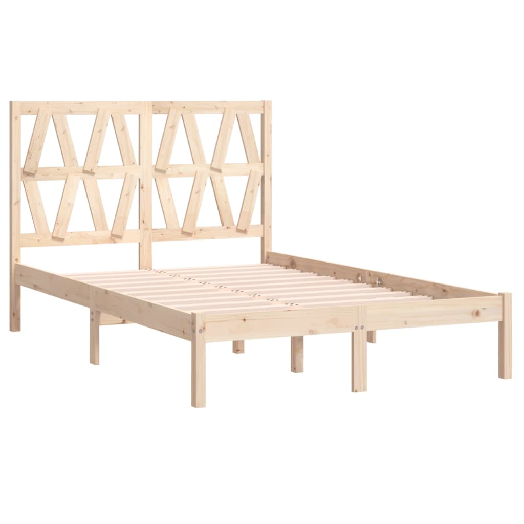 Estrutura de cama casal 135x190 cm pinho maciço