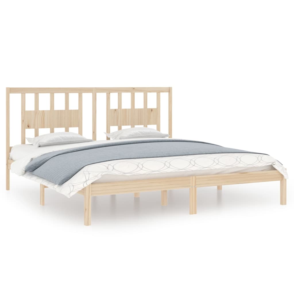 Estrutura de cama super king 180x200 cm madeira maciça