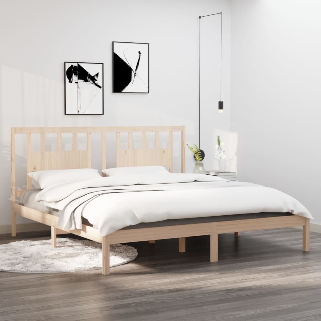 Estrutura de cama super king 180x200 cm madeira maciça