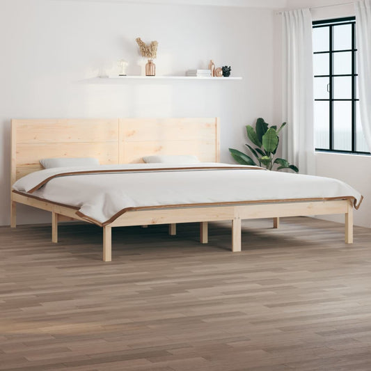 Estrutura de cama super king 180x200 cm madeira maciça