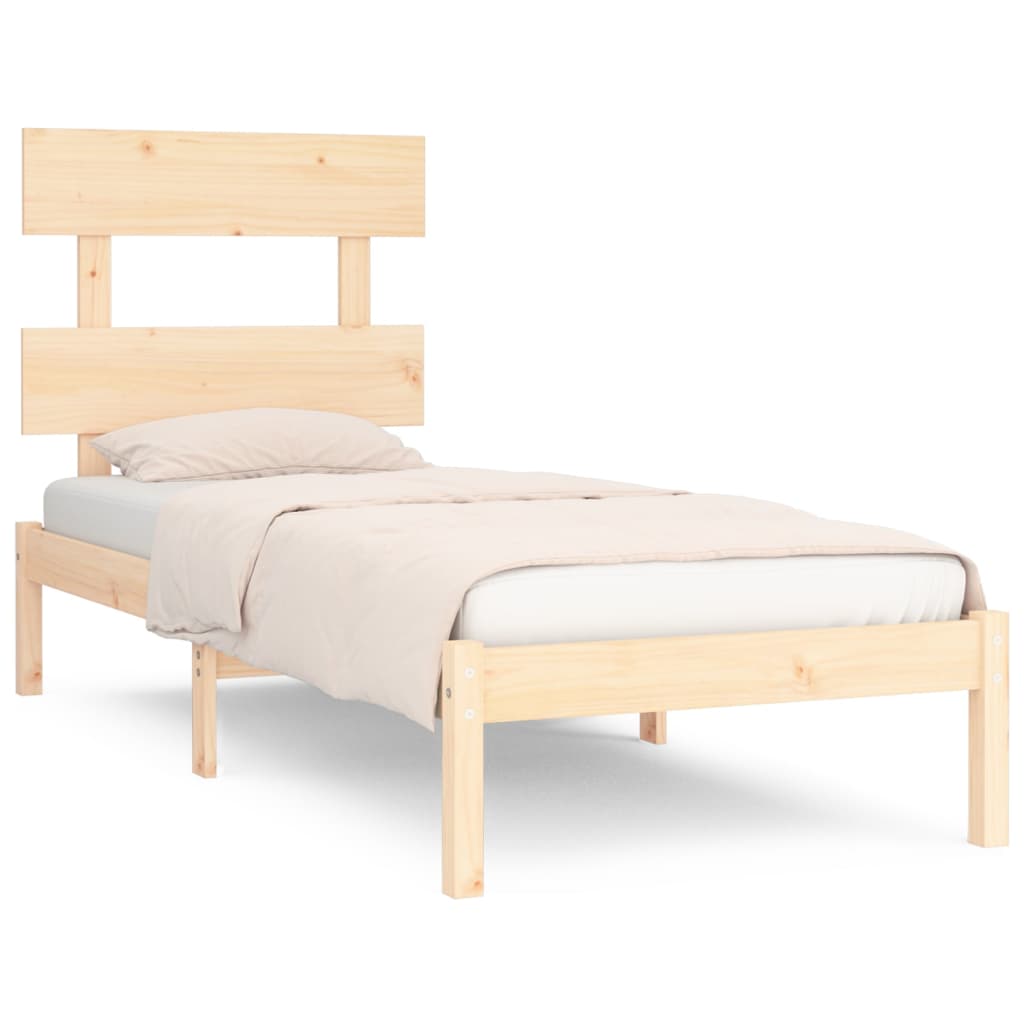 Estrutura de cama pequena solteiro 75x190 cm madeira maciça