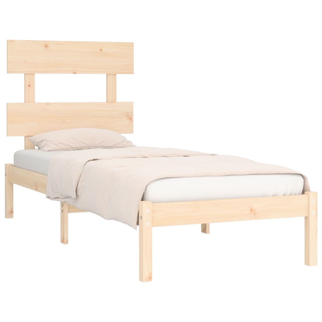 Estrutura de cama pequena solteiro 75x190 cm madeira maciça